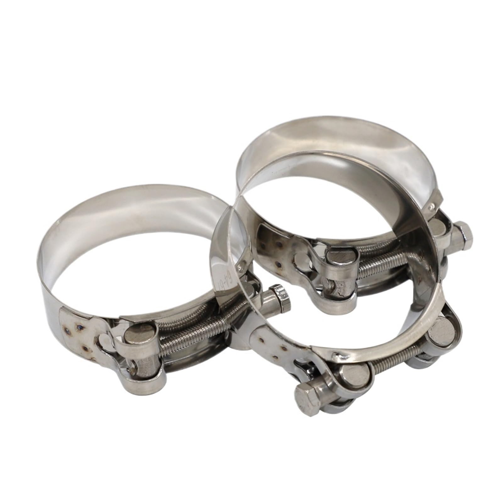 Cigpklo 80Mm-85Mm Adjustable Stainless Hose Clamps Universal Stainless Steel T-Bolt Style Strength Fastener Clamp Exhaust Pipe Clip Hardware Accessory(80Mm-85Mm)