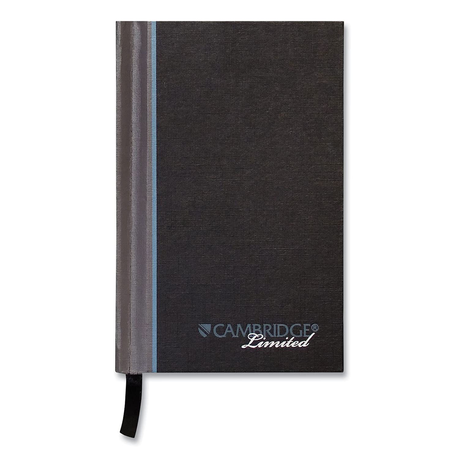 CambridgeLimited Pocket-Sized Casebound Notebook, 1-Subject, Wide/Legal Rule, Black/Gray/Blue Cover, (96) 5.25 x 3.5 Sheets