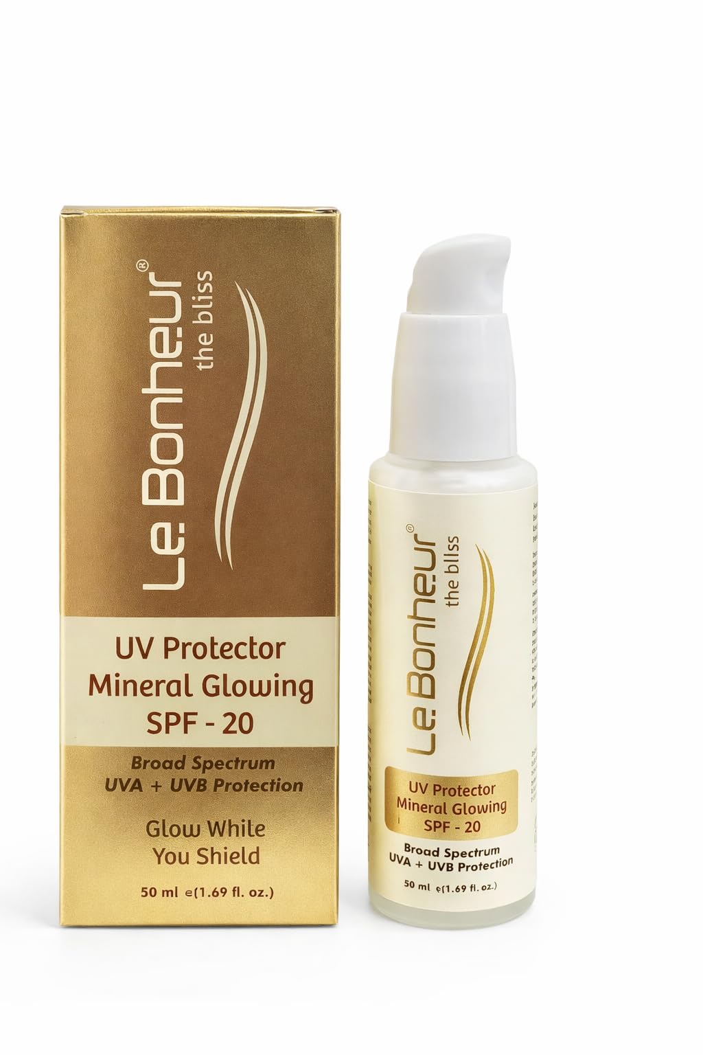 Le Bonheur Le UV Protector Mineral Glowing Sunscreen SPF 20 | Daily Care | Super Light Non Greasy | Natural Minerals | Organic Oils | For All Types Of Skin | 50ml-image-38