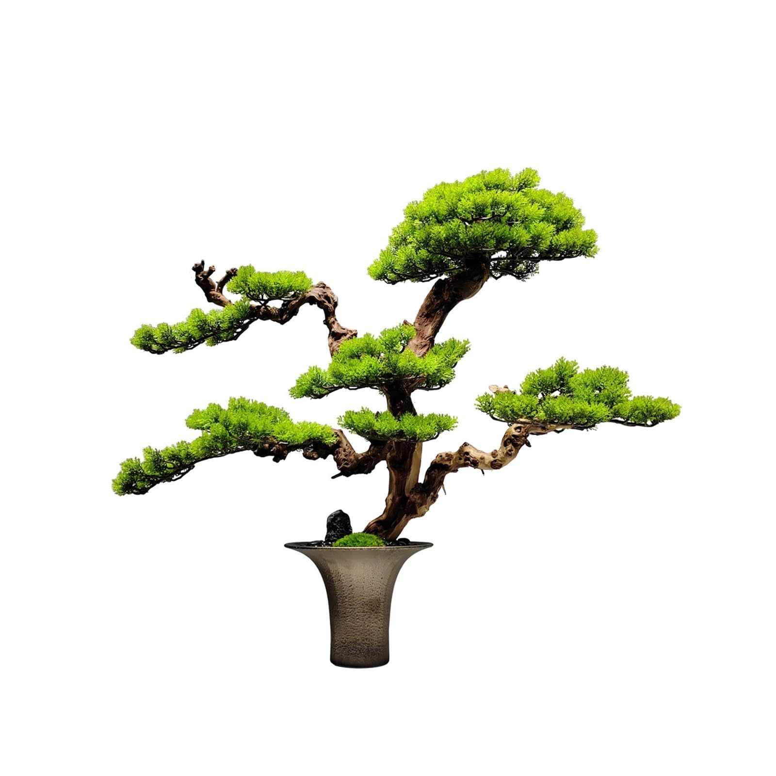 Sztuczne rośliny, sztuczne drzewka bonsai, dekoracyjne sztuczne rośliny do wnętrz z ceramicznymi doniczkami do domu, stołu, biura lub biurka.