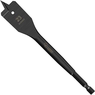 1 x SabreCut SCRIW23_1 23mm x 152mm Impact Rated Flat Wood Spade Bit Compatible with Bosch Dewalt Makita Milwaukee and Many Others