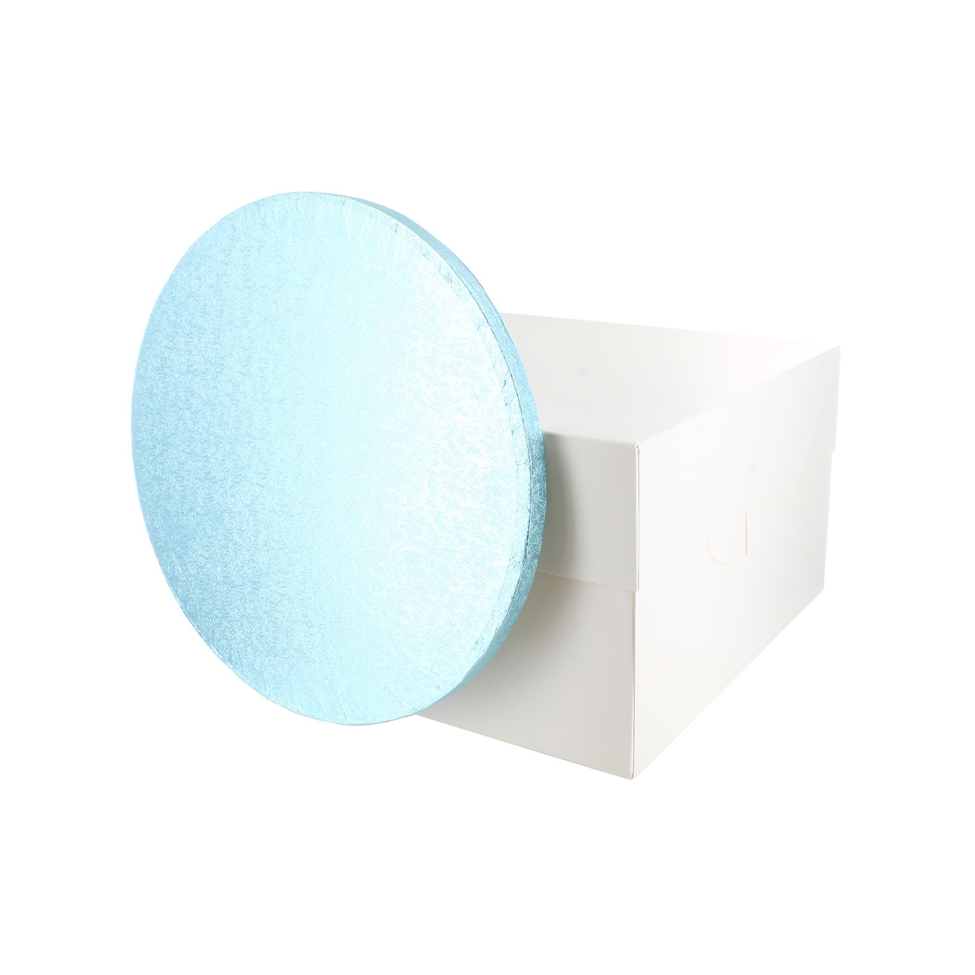 Culpitt Light Blue Board & Box Set | 10" (25Cm) | White Cake Box & Drum, Box And Strong Cake Board, Storage & Transport Combo