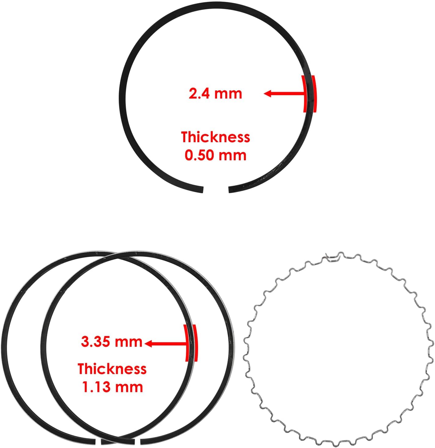 Powersports Replacement Parts for 13008-6025 Cylinder Piston Rings For Kawasaki Mod-C33C-9316