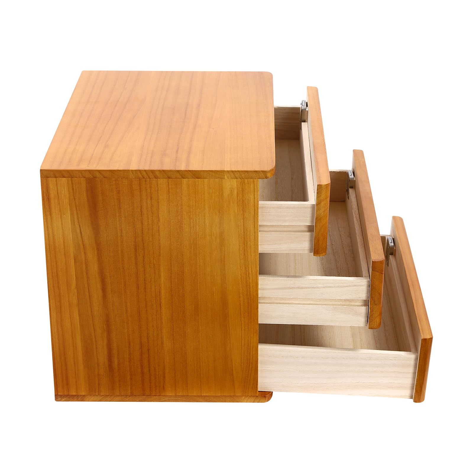 Caja de almacenamiento de escritorio de 3 capas, caja de almacenamiento de escritorio con cajón con cerradura, organizador de cajones para oficina, estudio, organizador de archivos, estante plano,