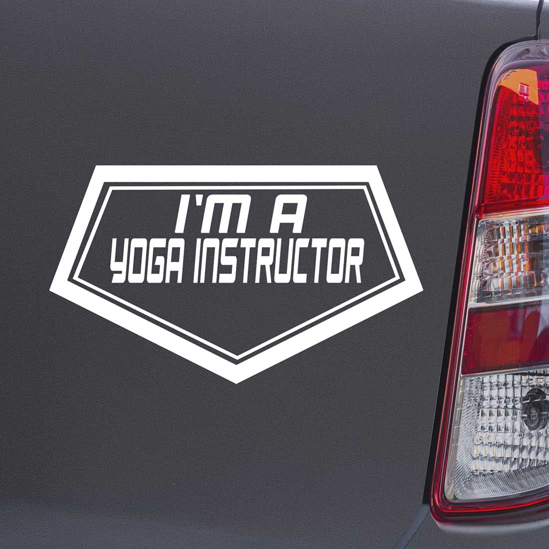 Custom Brother - I'm A Yoga Instructor White Color Car Laptop Wall Bumper Decal Sticker, DesD58