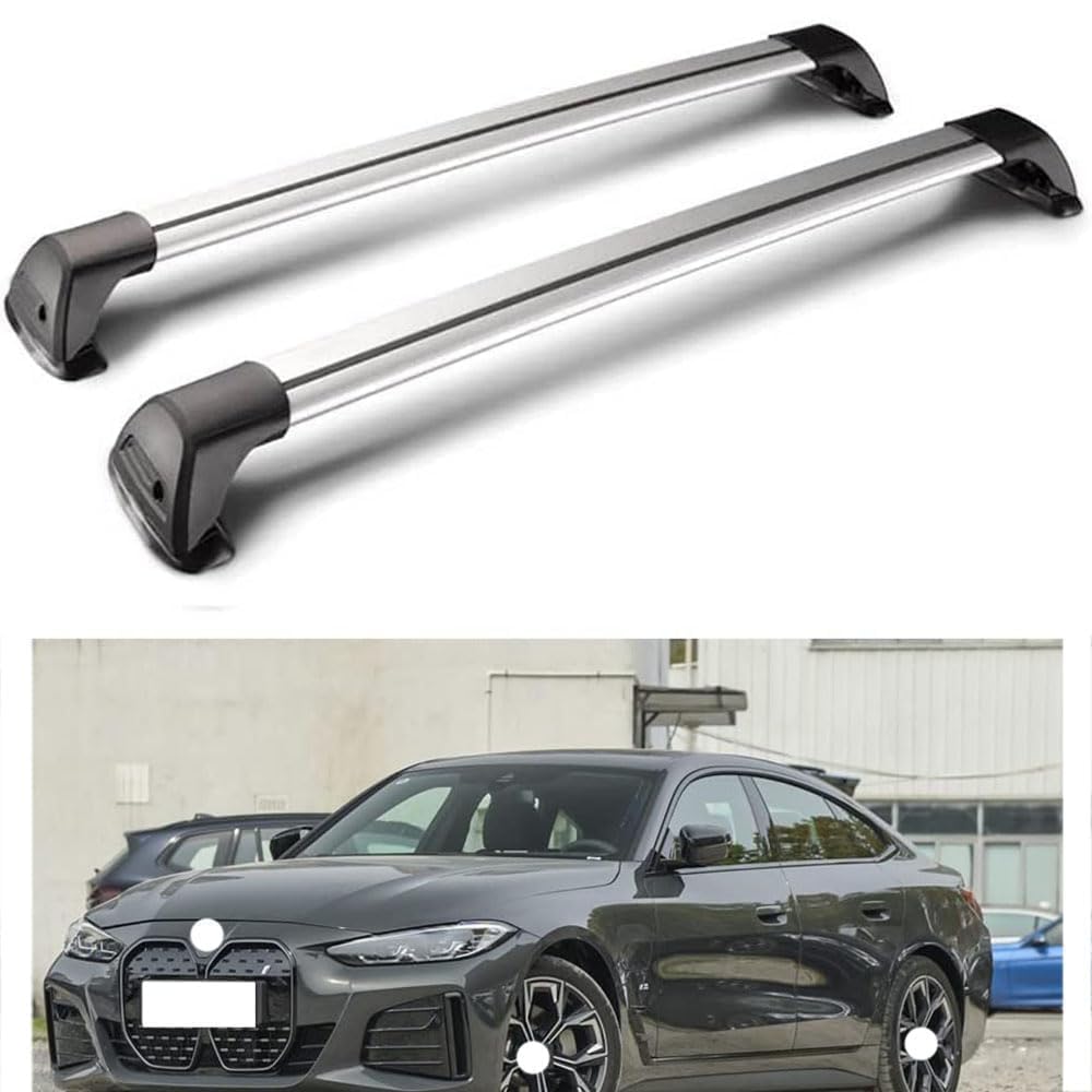 YRCTHEK for BMW i4 Gran Coupe 2022 2023 2024 Car Roof Rack Rail Cross Bars Aluminium Cross Bars Railing Carrier 2 Pieces