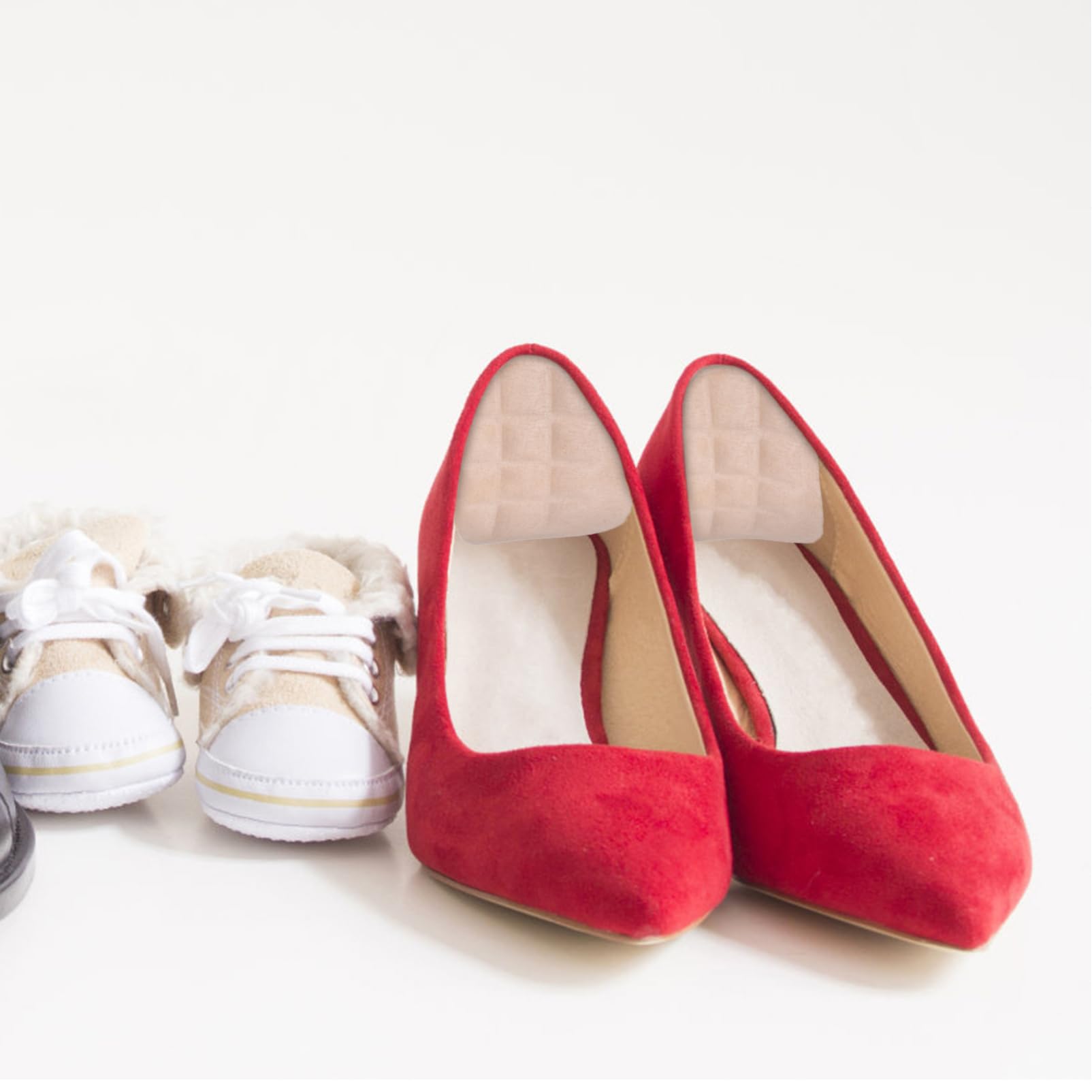 PACKOVE 16paare Gel-heel Pads Atmungsaktive Und Selbstklebende Fersenkissen Für Damen Und Herrenschuhe Komfortable Rutschfeste Polster Für Sport Und Arbeitsschuhe