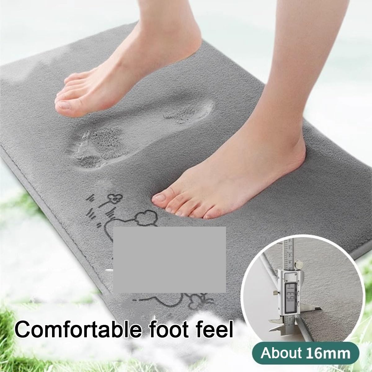 Alfombra De Esquina Suave, Alfombra De Baño Antideslizante En Forma De L, Lavable A Máquina, Alfombrillas Absorbentes De Agua, para Baño, Cocina, Entrada De La Sala De Estar(70 * 70 * 45cm)