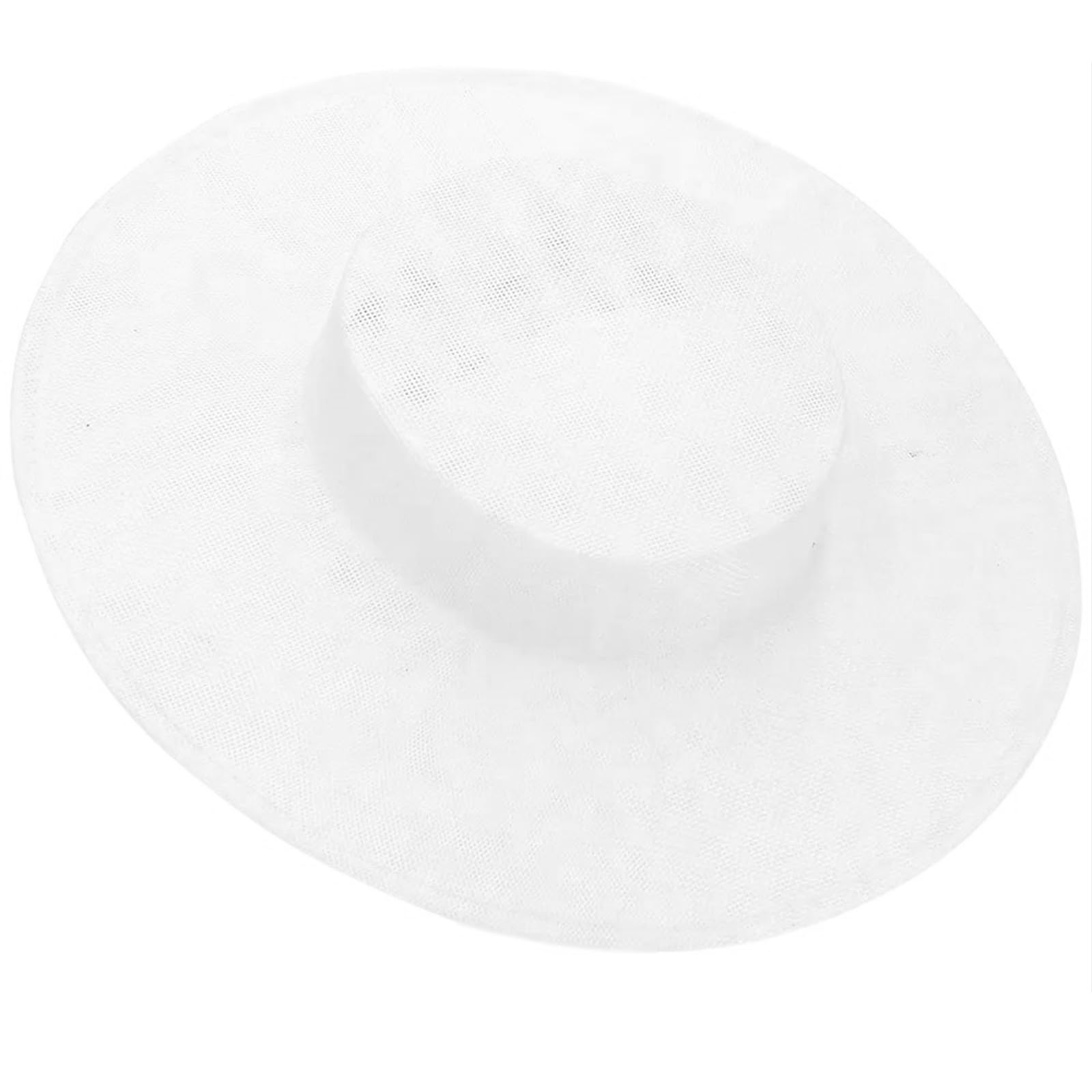 Lamdnl Women's Rice White Plain Color Trend Fascinator Hat Base For French Fascinators Banquets Hats For Banquets Versatility Hat Base, 33X32x3.5cm/ 12.99X12.59x1.38in,
