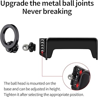 MaserWeller Car Phone Holder for 2016-2019 Mercedes Benz GLC / 2015-2018 Mercedes Benz C-Class Accessories 7-Inch Screen Fixed Clip, 360° Rotation Phone Mount Compatible with MagSafe,Cell Phone Holder