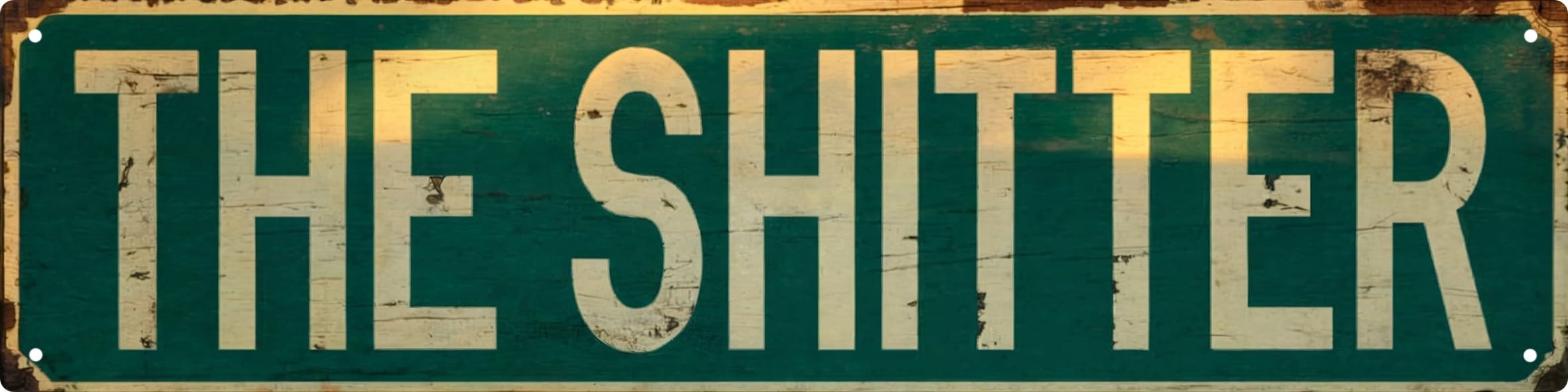 Lmddfzs The Shitter Vintage Wall Sign Decorative Metal Plaque 4X16 In Rustic Farmhouse Style For Home Bar Cafe Restaurant And Garage Decor Unique Gift For Housewarming Or Birthday
