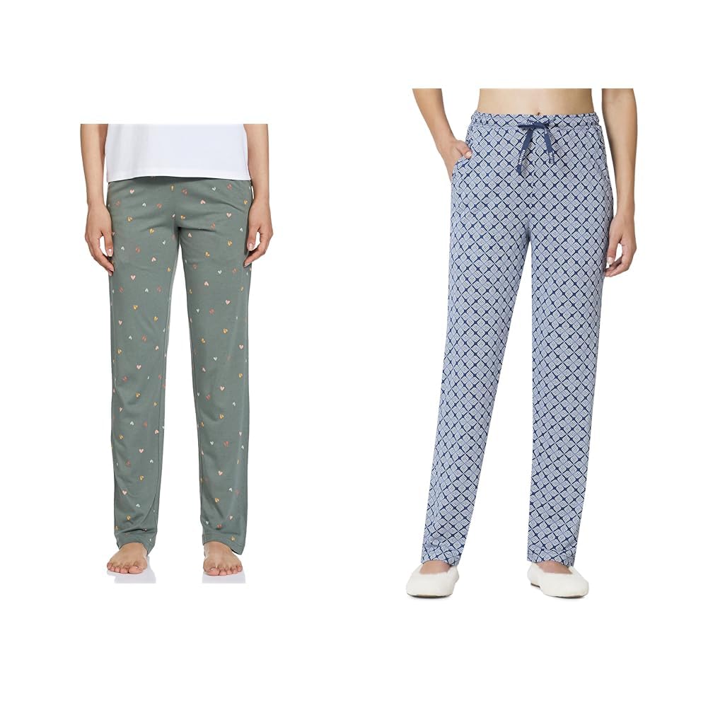 Women Allover Print & Functional Pocket Lounge Pant-image-25