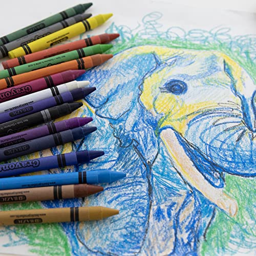 Bazic Crayons 64-Count, Assorted Colors Coloring Crayon Set W/Sharpener, Drawing Crayons For School Art, Gift For Kids Artist (64/Pack), 24-Packs #TOP1