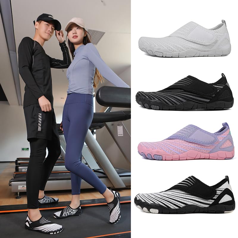 Image of ELETON Barefoot Shoes Women Men,Wide Toe Hiking Barefoot Womens Footwear, Non-Slip Water Shoes Running Shoes Boots Sneakers Unisex