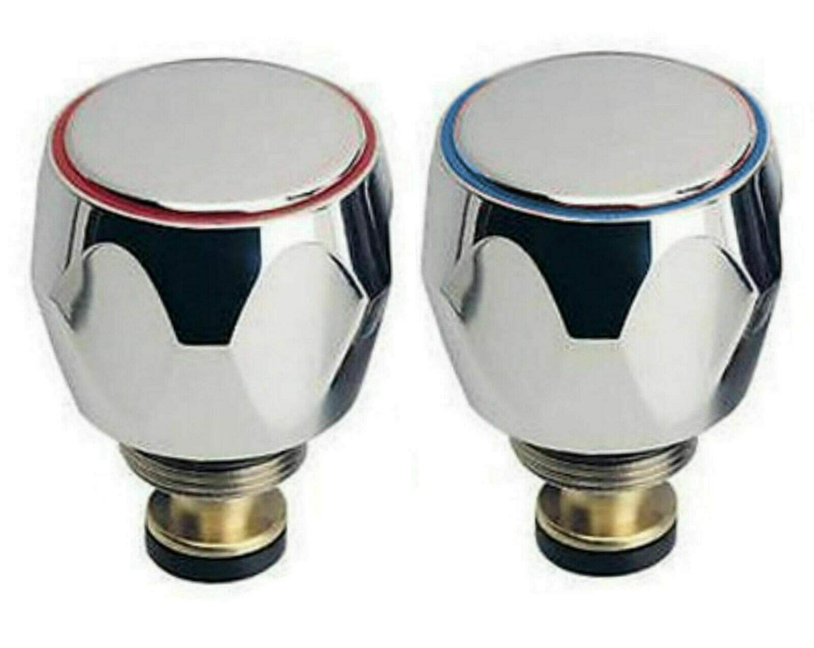 Home Store Chrome Tap Reviver Bath/Basin Conversion Kit Handles Hot & Cold Metal (Pair)