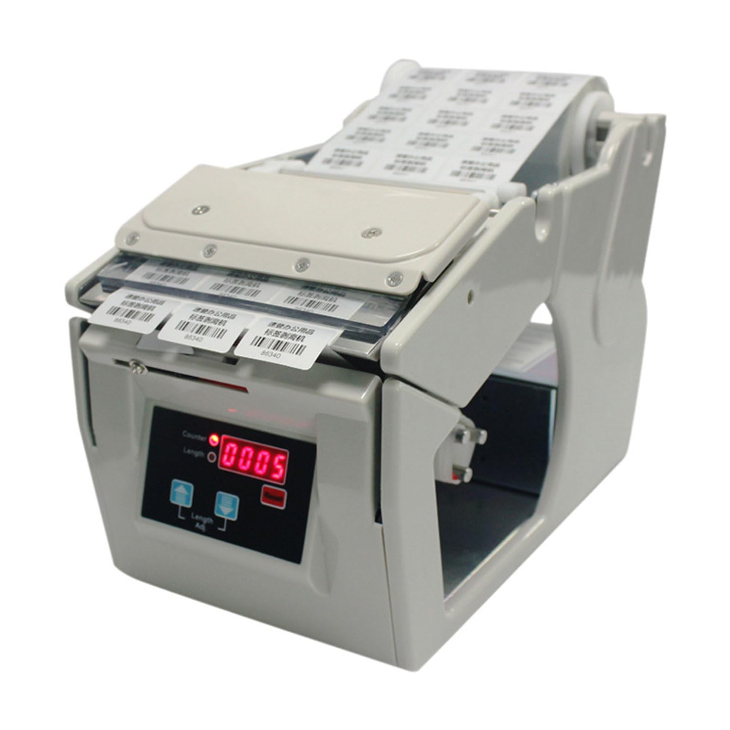 Distributore automatico di etichette, sbucciatrice elettrica per etichette per adesivi e codici a barre, altezza di sbucciatura regolabile, separazione rapida delle etichette