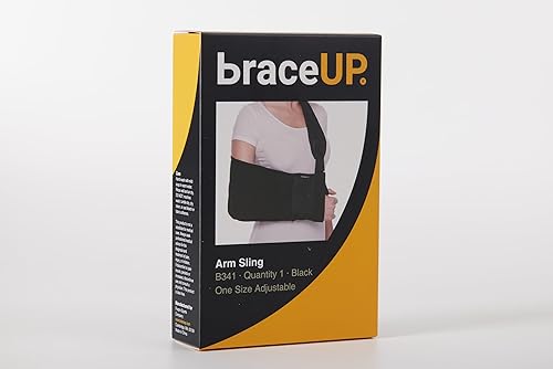 Miniatura 7 de BraceUP Eslinga de brazo para lesiones de hombro para mujeres y hombres  Cirugía de puño rotador, muñeca y codo con correa de soporte acolchada