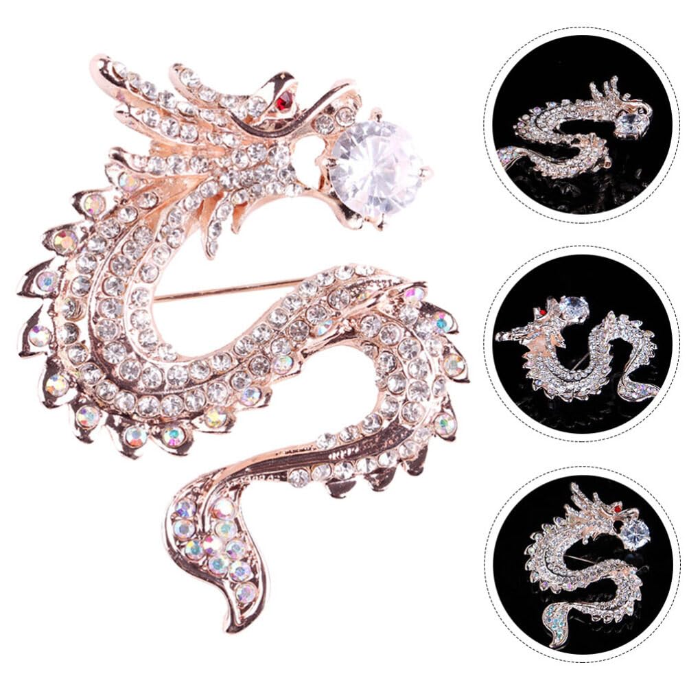 Jewelry Emaille Vintage Zodiac Dragon Brosche Pin Frauen Männer Tierstifte Clip Revers für Schals Pullover Jacken Kleid Kleidung Medium Jewelry