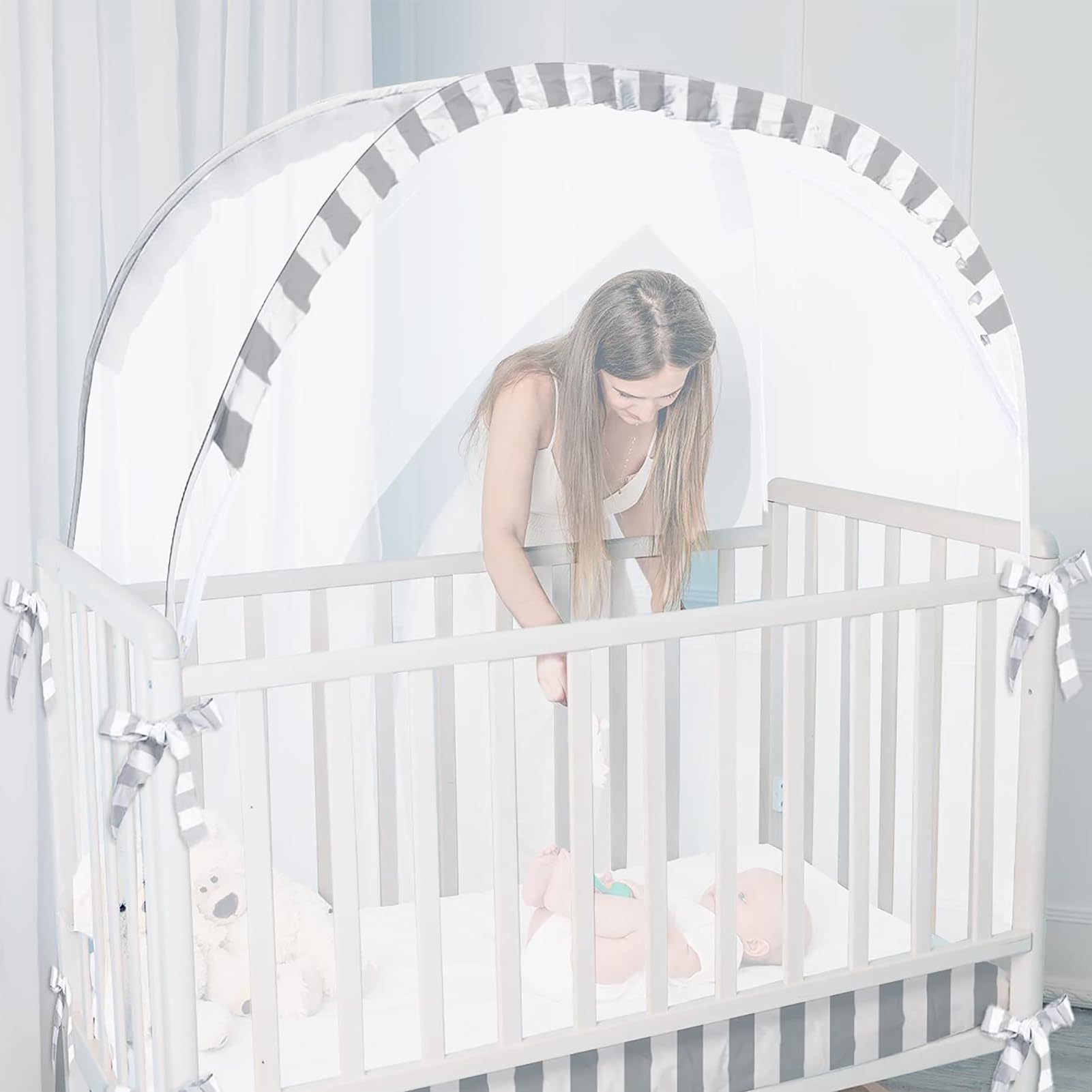 Crib Padding YOMECHEO Baby Crib Tent, Baby Safety Crib Tent To - Main Image