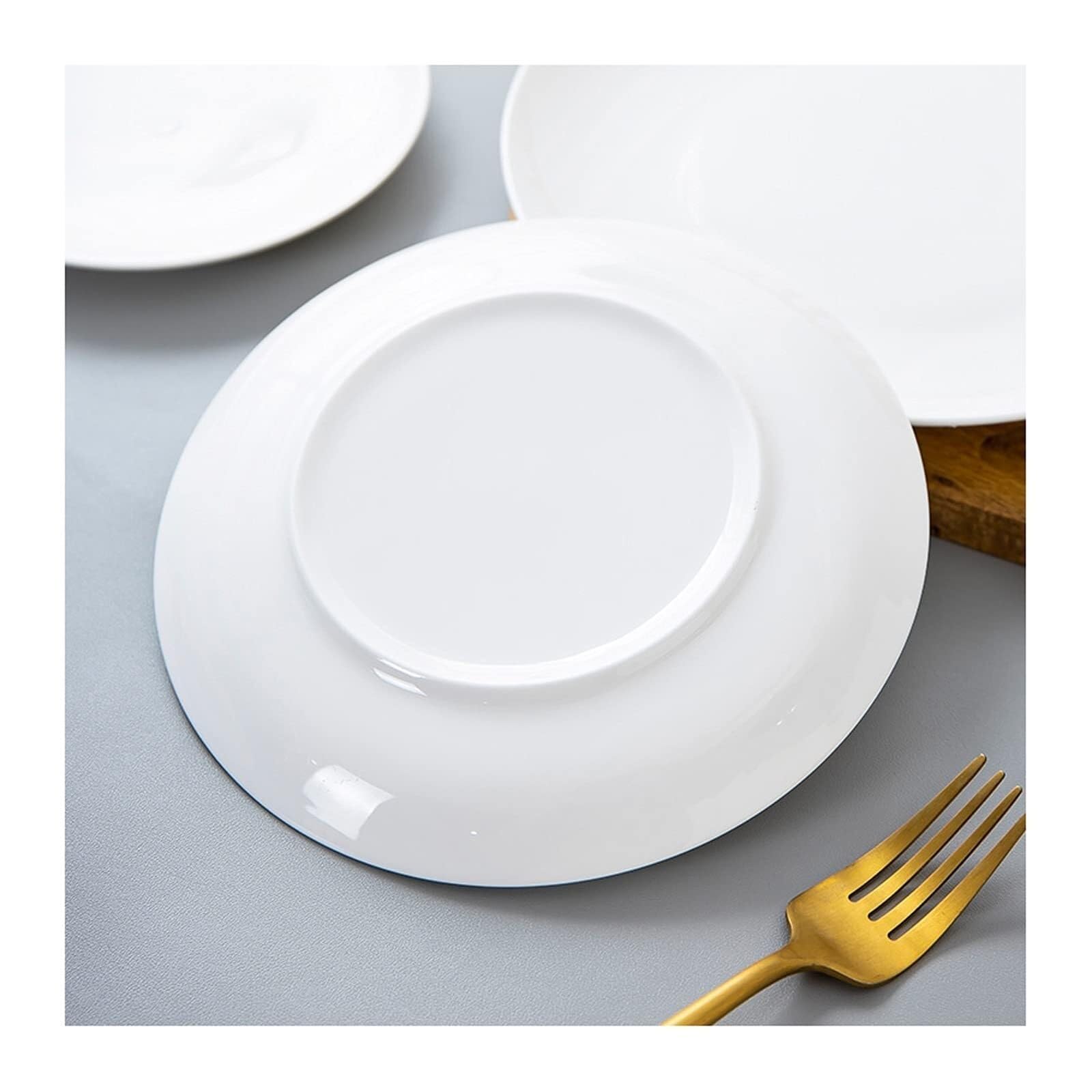6-Częściowy Zestaw Ceramicznych Talerzy Obiadowych, Eleganckie Białe Talerze Do Steków, Makaronów, Sałatek I Przekąsek – Idealne Do Użytku Rodzinnego, Restaurac