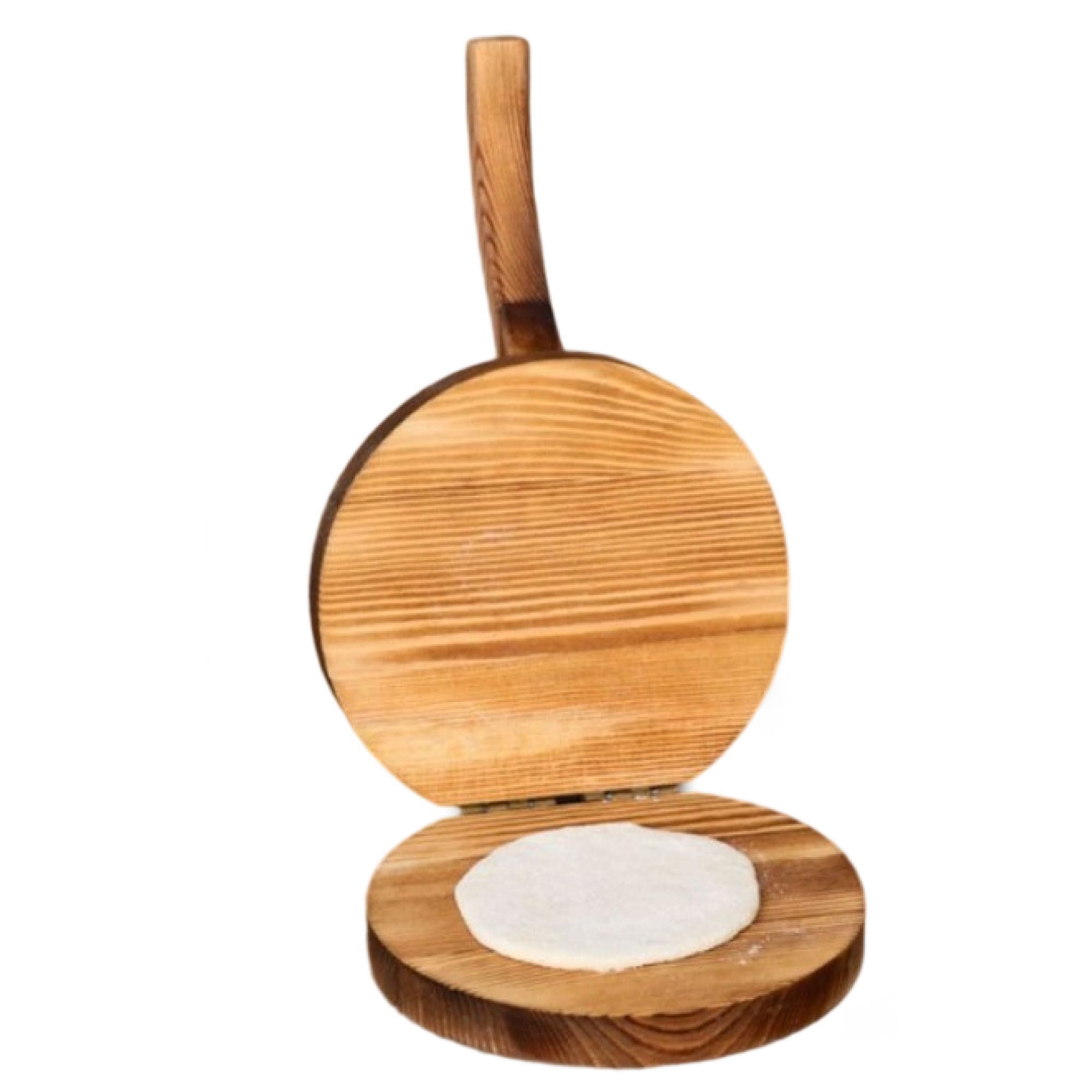 Wooden Tortilla Press Manual Dough Presser for Tamales Empanadas Handmade Tortillas Kitchen Tool for Family Home Cooks and Food Enthusiasts (Multi Brown)