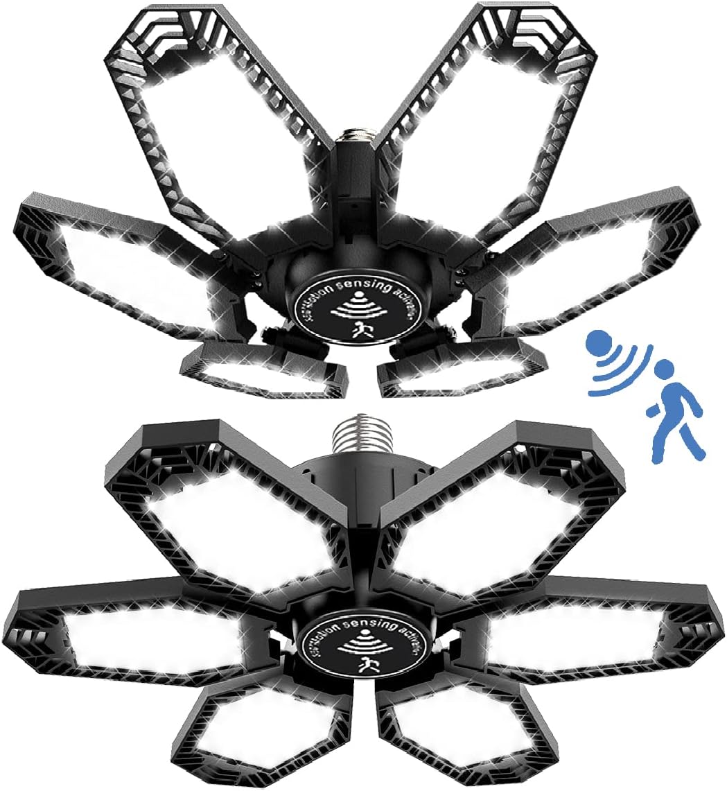 Motion Sensor Garage Lights 2 Pack 150W Led Garage Light Motion