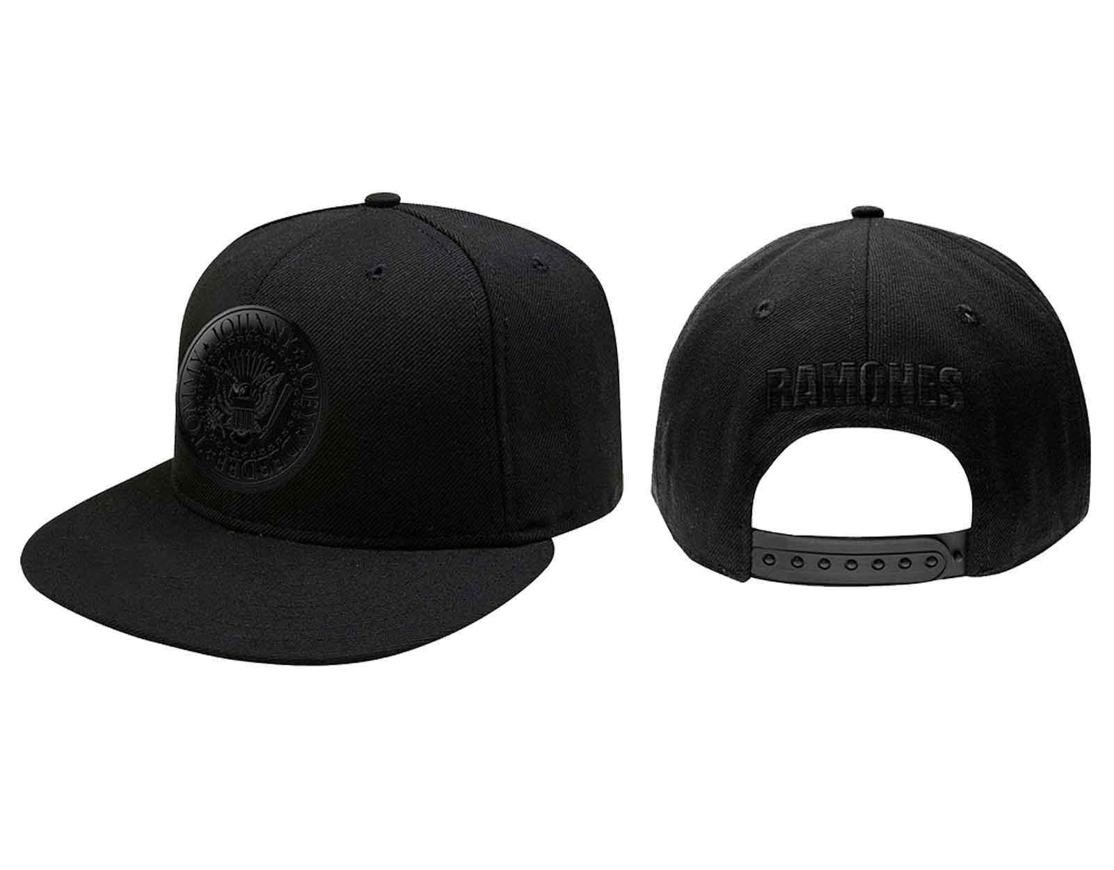 Ramones Men's Black Baseball Cap Presidential Seal Band Logo Official Snapback One Size
