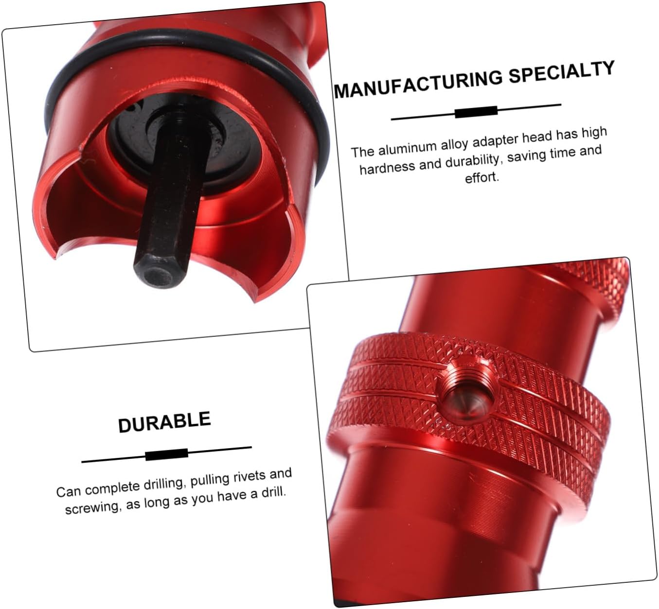 BESTOYARD Automotive Tools Rivet Adapter for Drill Nut Drill Tools Rivet Adapter