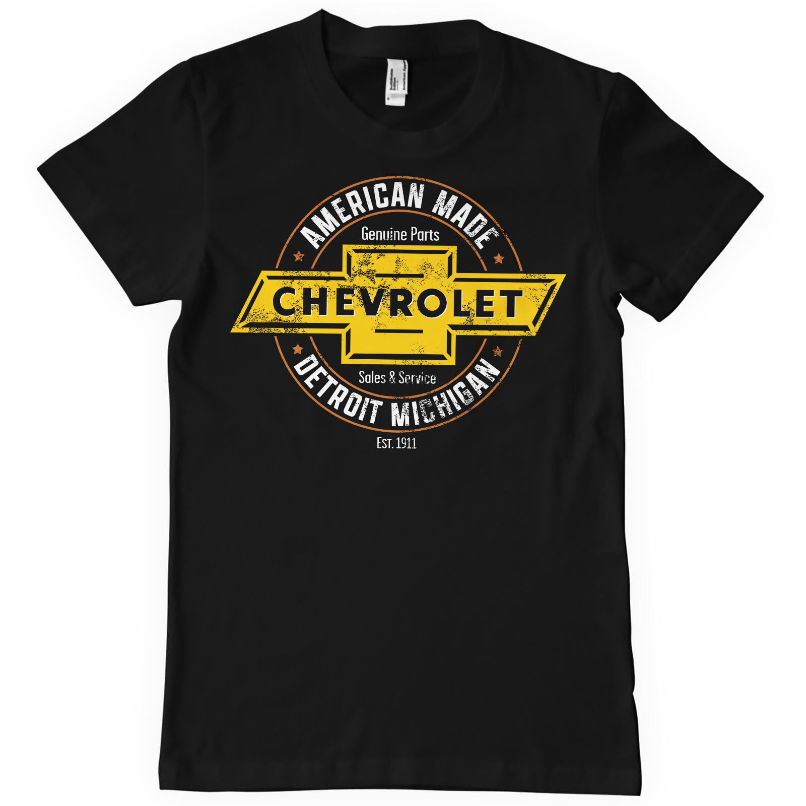Chevrolet Officially Licensed American Made Big & Tall Mens T-Shirt (Black), XXXX-Large