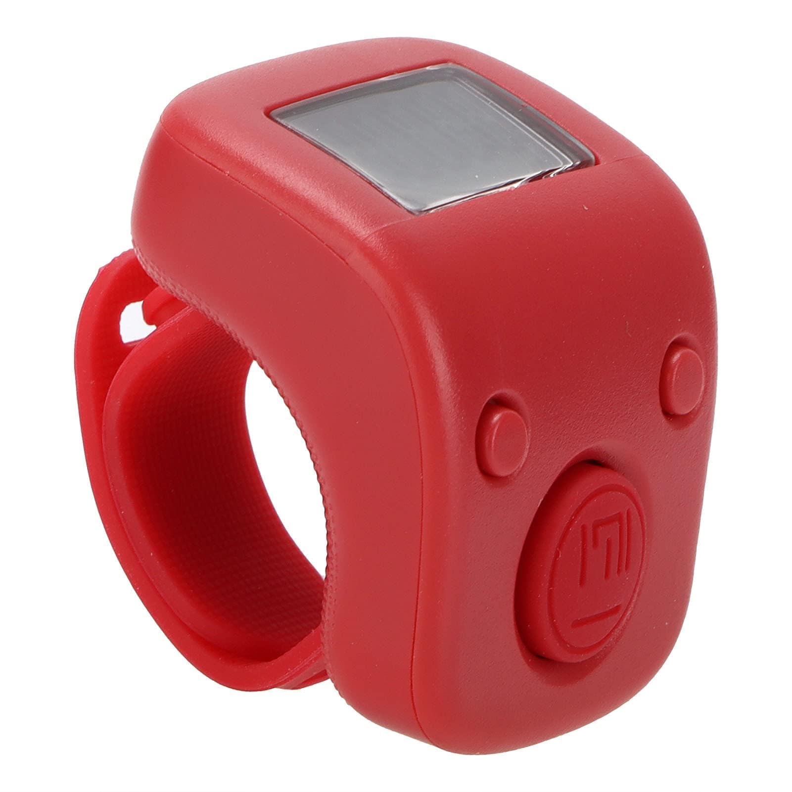Fingerzähler Finger Counter Clicker Zähler Reihenzähler Digitale elektronische LED Fingerzähler für Inventur Sport Marketing Flugzeug muslimisches Gebet(Verheißungsvolles