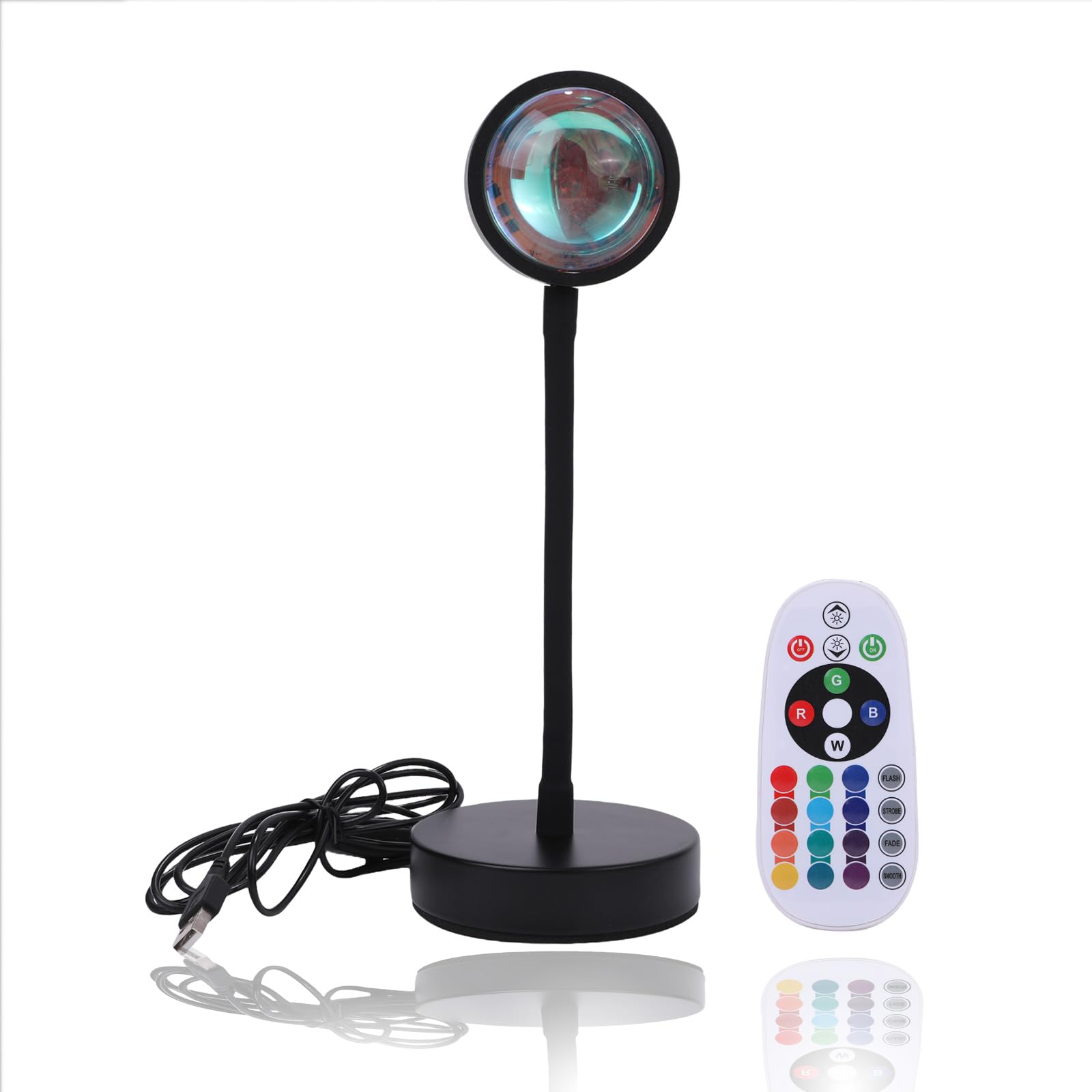 Amazon.co.jp: (アウプル) サンセットランプ ナイトライト レインボー