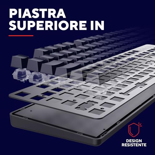 GXTrust 871 Zora Tastiera Meccanica 100% Layout Italiano QWERTY Retroilluminata RGB, Tasti Huano Lineari, Anti-Ghosting con N-Key Rollover, Tastiera Gaming con Filo USB, PC, Laptop, Nero - Tastiera gaming - Immagine 7