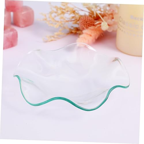 Miniatura 4 de 2 piezas de repuesto calentador de aceite plato en forma de flor plato cera derretir vela calentador tazón plato bandeja tapa para lámpara aromática