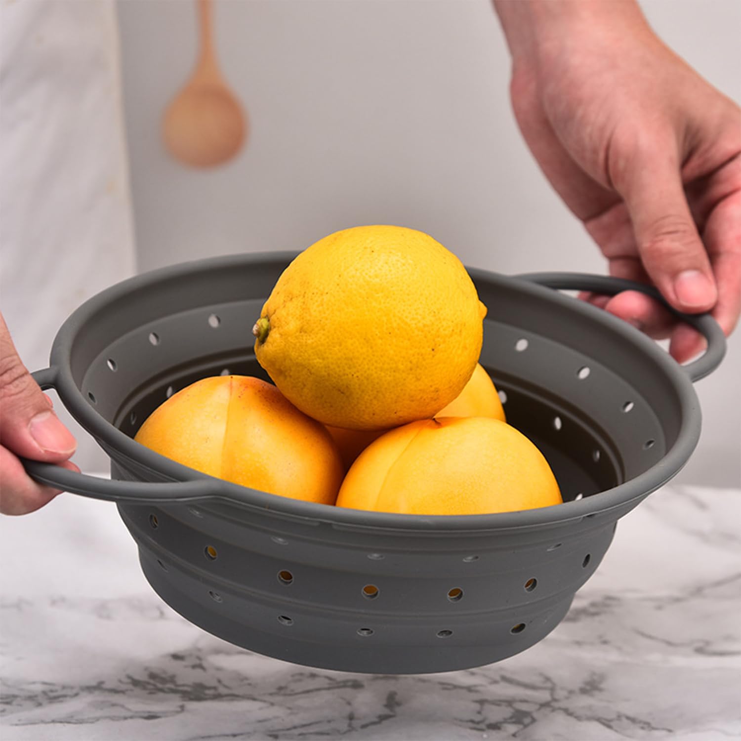 Cestello Di Scarico In 2 Pezzi, Cestello Di Scarico In Silicone, Cestello Di Scarico Pieghevole, Cestello Di Scarico Per Frutta E Verdura, Strumenti Per Lavare La Cucina, Forniture Da Cucina