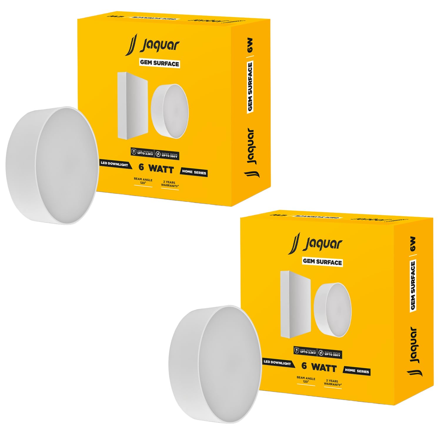 Jaquar 6W LED Gem Trimless Round Surface Mount Down Light | No False Ceiling Required | Warm White(3000K) | (Pack of 2)-image-33
