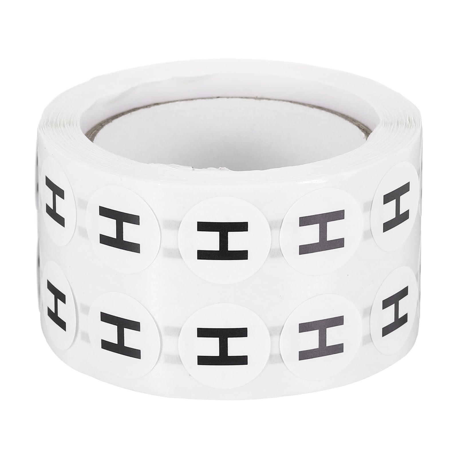PATIKIL Letter H Inventory Labels, 1000 Pcs 0.5 Inch Letter Stickers Round Circle Dots Labels Semi-Gloss Adhesive Stickers for Home Organization Office Storage, Black (1 Roll)