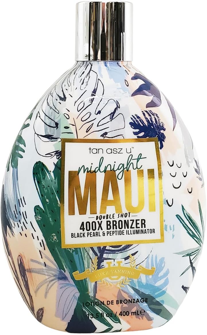 TAN ASZ U Midnight Maui Double Shot 400X Bronzer Cream- 13.5 oz