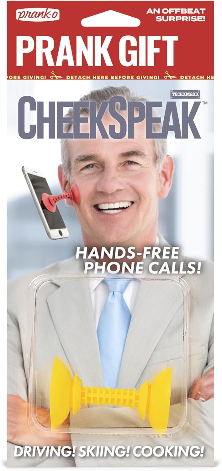 Prank-O Gift for Jokesters, Cheek Speak, Perfect White Elephant Gift for Gag Gifting, Holiday Joke Gifts, Phone Holder Prank Gift for Friends, Family, Christmas Season Gifting