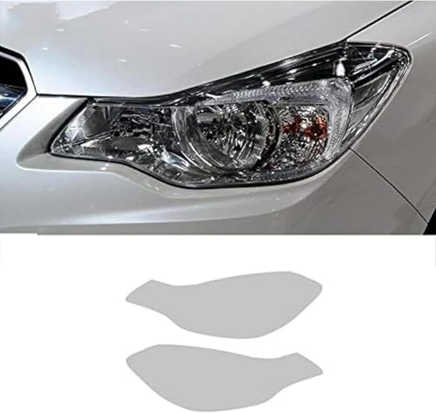SamLng Car Front Light Film for Subaru for Impreza Hatchback 2012-2016 Car Headlight Protective Film Front Light Transparent Blackened TPU Sticker Car Headlight Protective Film