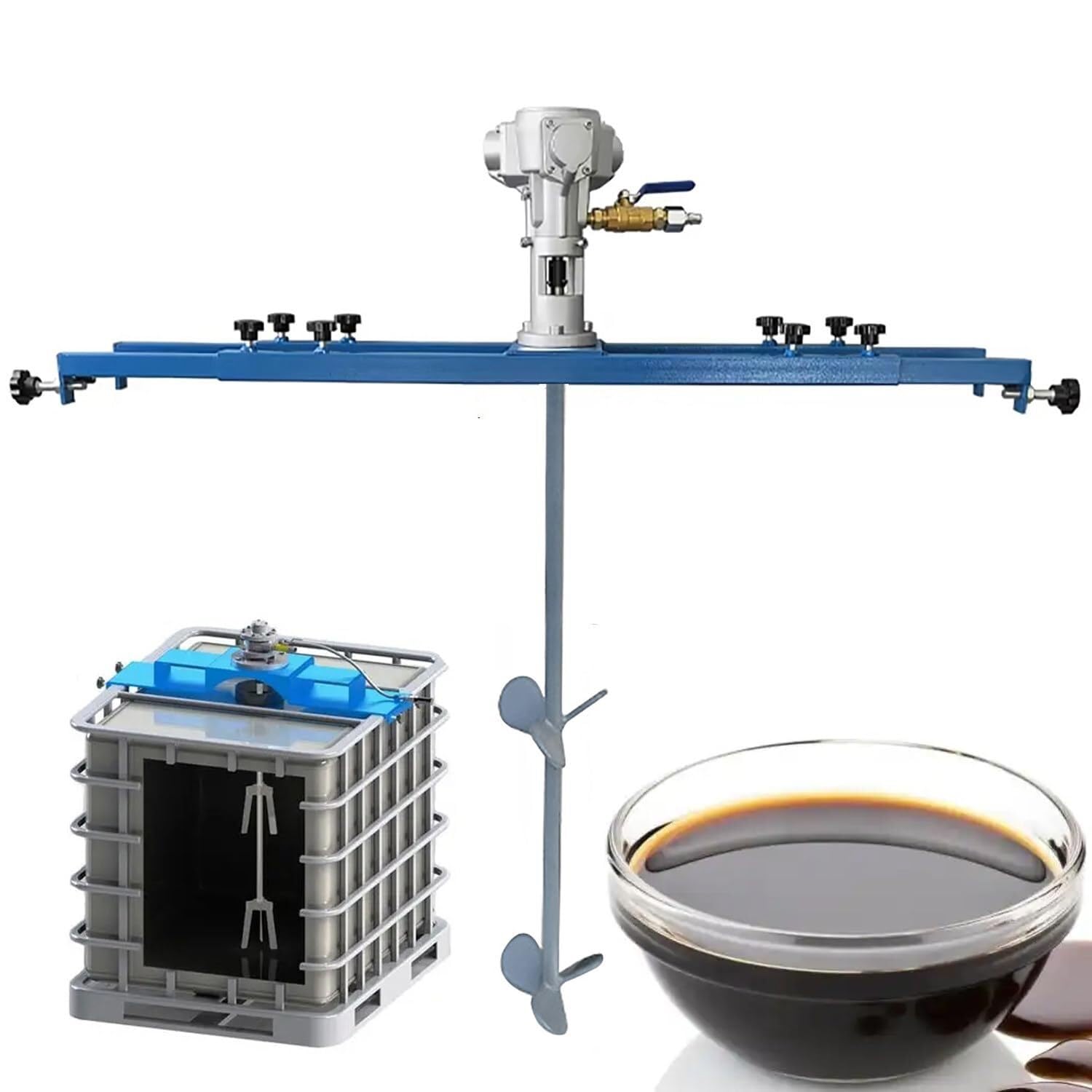 Mélangeur pneumatique IBC à 3 cylindres avec turbine 150 mm réglable