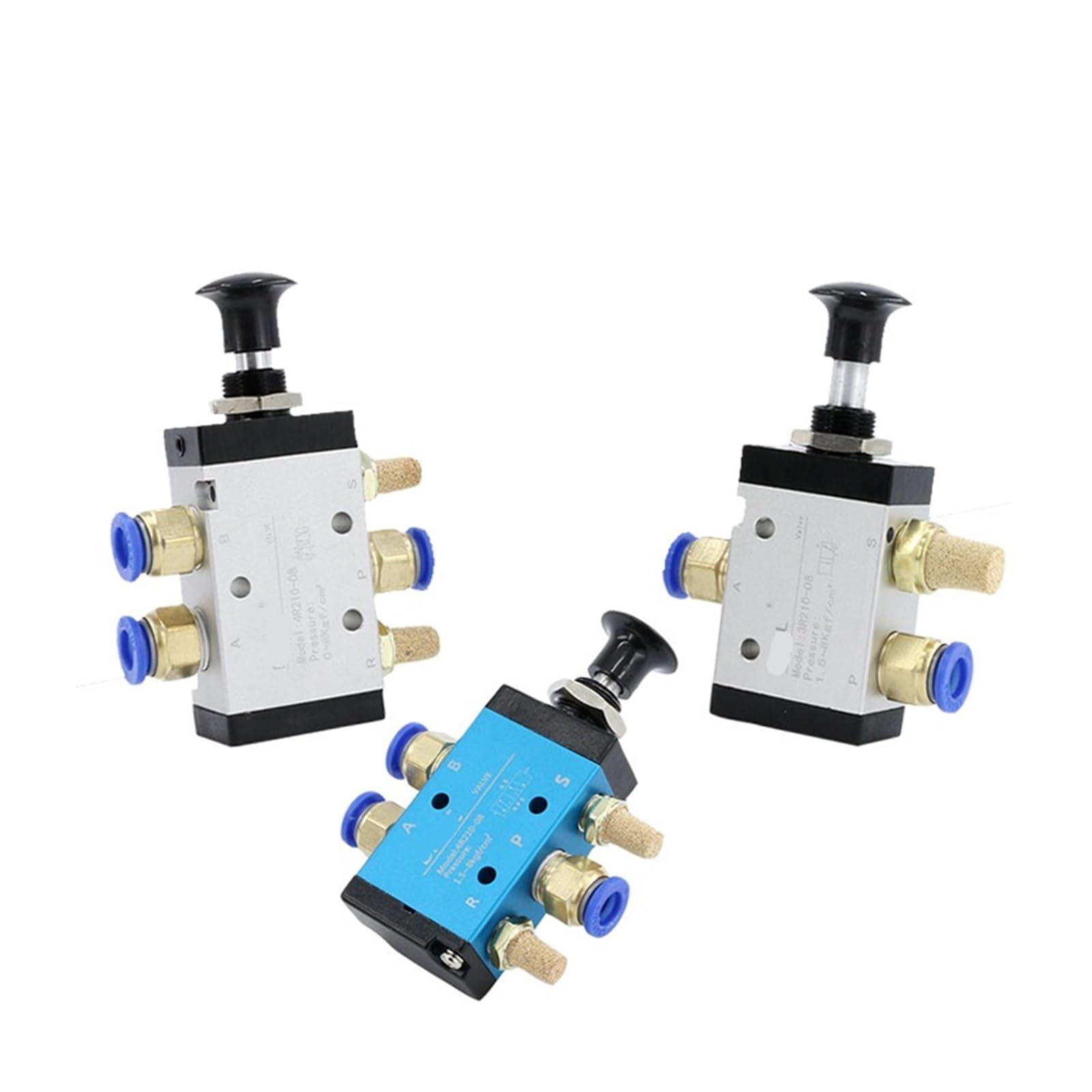 DLTBYWAQZ 1 Pcs Manual Valve Mechanical 3R210/4R210/3R310/4R310/4R410 Pneumatic Switch Two Position Three Way(3R210-08)