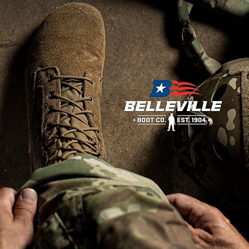 Miniatura 8 de Belleville Mini-Mil TR105 - Botas tácticas de 8 pulgadas para hombre, botas militares minimalistas, cuero marrón coyote OCP ACU para ejércitofuerza