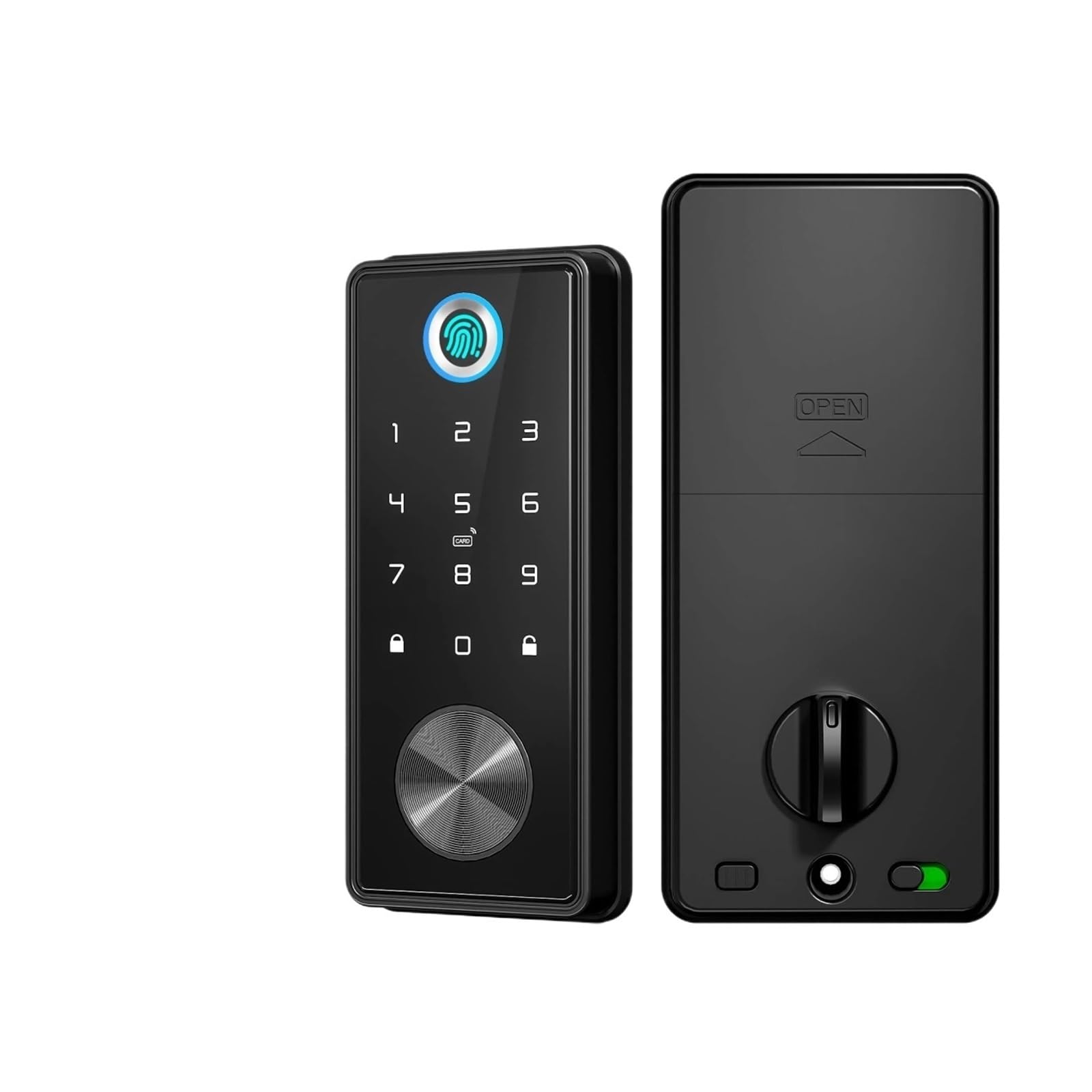 DIGNIFE Smart Door Lock, Smart Front Door Deadbolt Lock Fingerprint Keypad Keyless Entry App Control with Gateway(Nero)