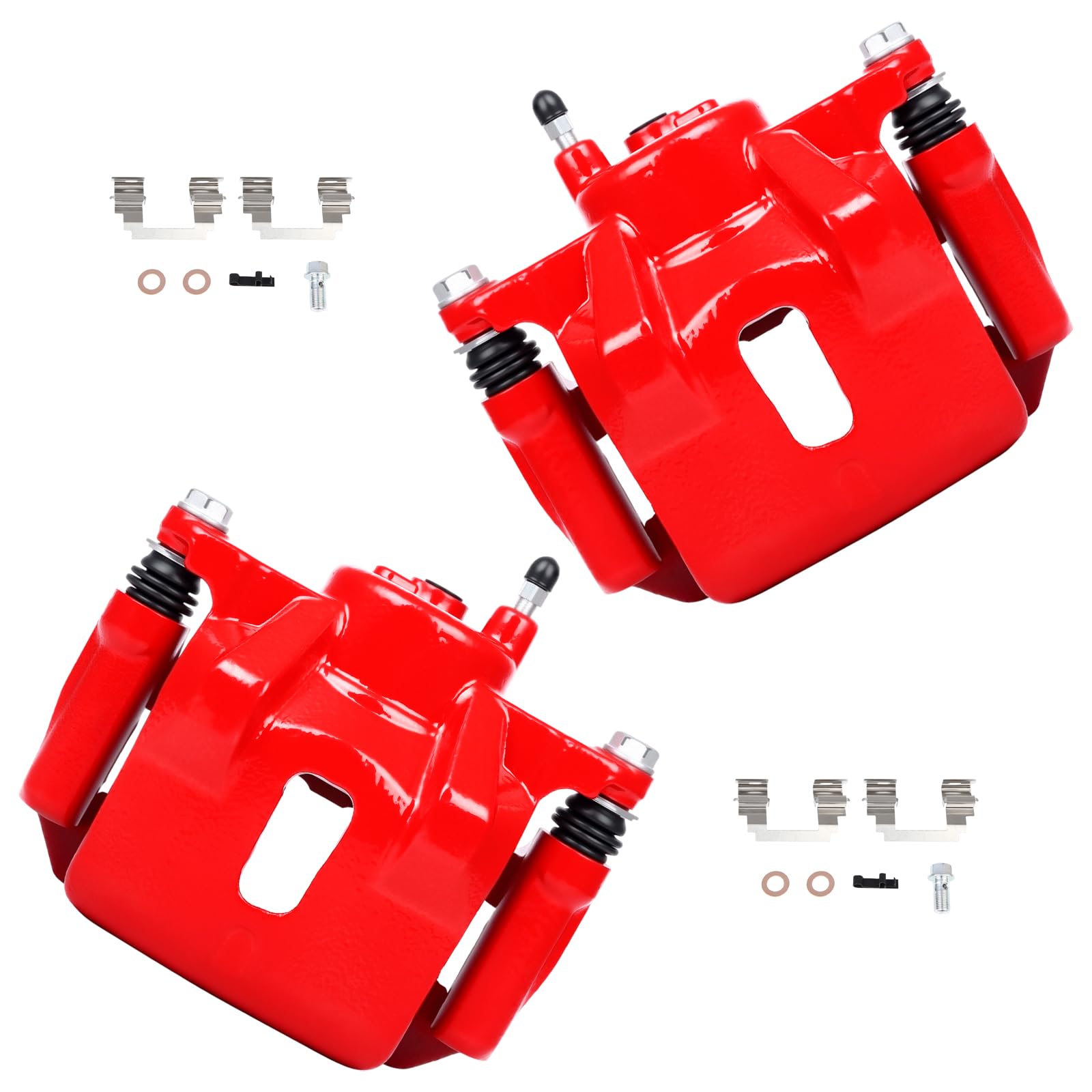 cciyu Front Left &amp; Right Brake Calipers w/Bracket 19B2698 19B2699