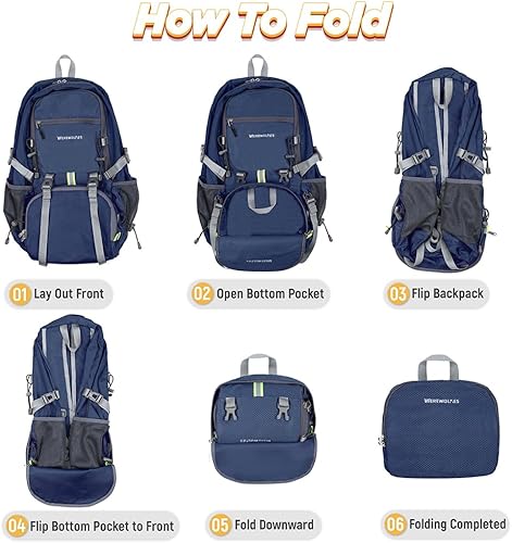 Miniatura 5 de WEREWOLVES 2035L Lightweight Hiking Backpack, Ultralight Water Resistant Packable Daypack for Women Men