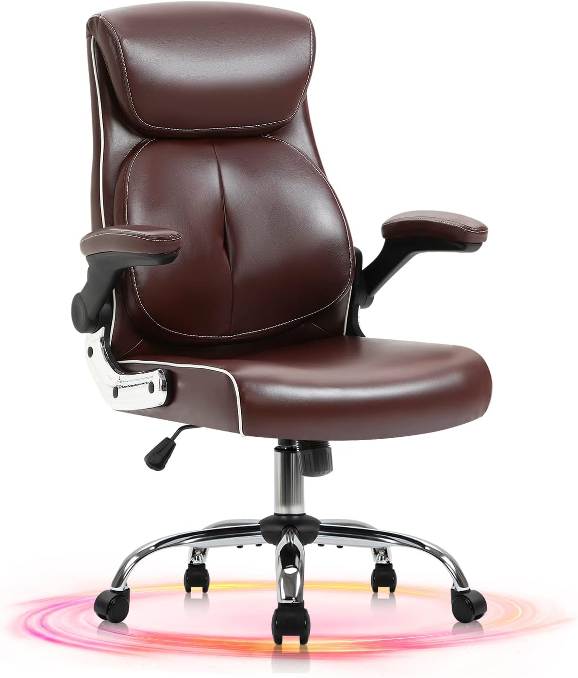 YAMASORO Leather Executive Office Chair Ergonomic High Back Home Computer Desk