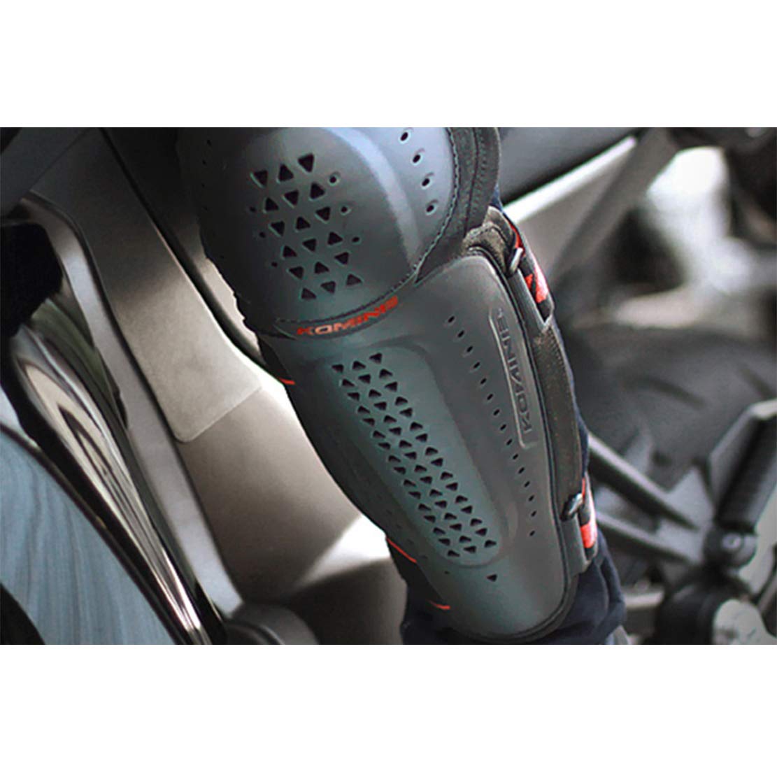 AKT Motorrad Knieschützer Langer Knieschutz Reitausrüstung Motocross Knieschützer zum Draussen Offroad Ski Rennen