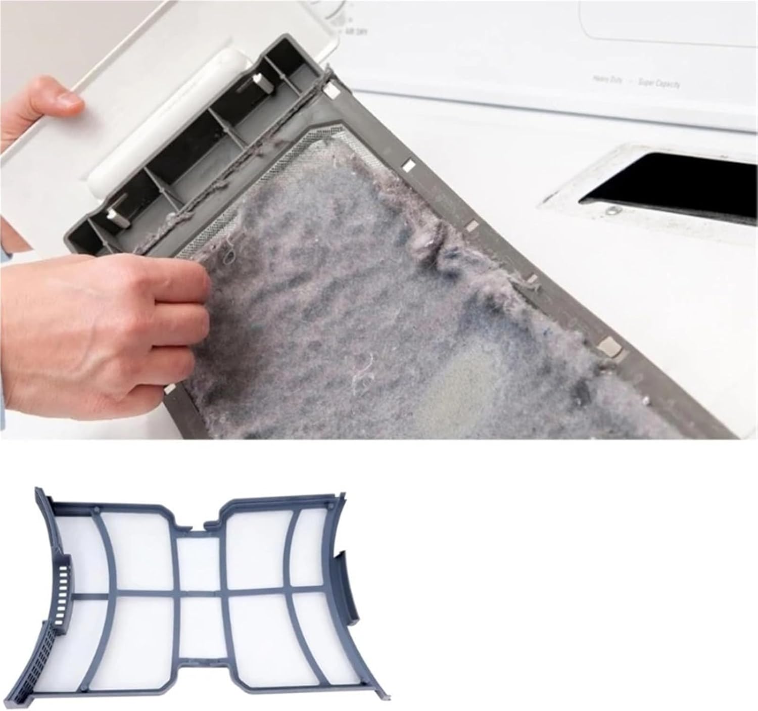 Dryer Lint Filter Trap Screen, Compatible For GE, WE16X32537 WE16X29597 AP7205579 Clothes Dryer Lint Strainer Replaces