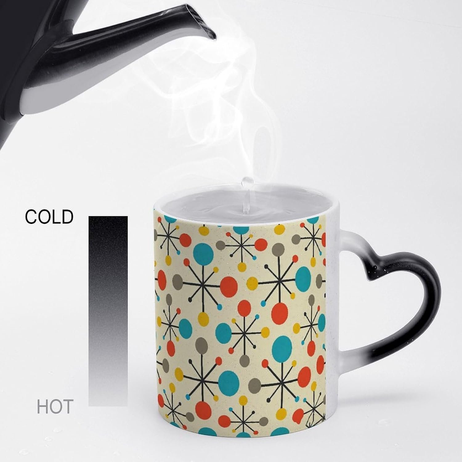 Color Changing Mug, Novelty Coffee Magic Cup, Retro Mid Century image 4