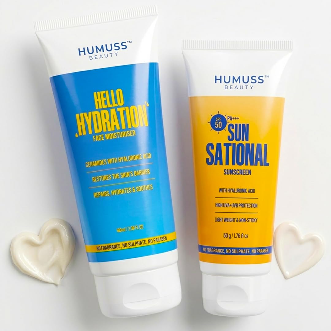 SPF 50 PA+++ Sunscreen (50 g) + Hydrating Moisturiser (100 ml) Combo | Daily Sun Protection & Skin Hydration | Lightweight Non-Greasy Skincare Set-image-23